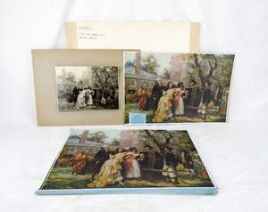 lot 15 image: Lot of 40 Vintage Jean Leon Gerome Ferris Dr. Franklins Sedan Chair 1787 Prints