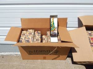 lot 69 image: Huge Lot of 50 Vintage 1970s Ecology Flags in a John Berkey Metro Gift Box.