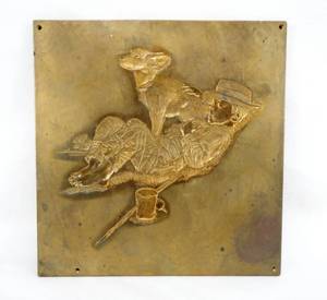lot 66 image: Vintage Norman Rockwell Adventures Between Adventures Brass Embossing Plate