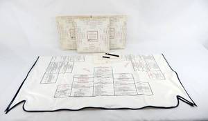 lot 32 image: Lot of 3 Vintage Boxed Chas H. Goren Vinyl Bridge Table Covers