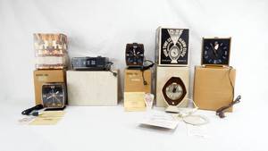 lot 33 image: Lot of 5 Vintage 1970s New Alarm Clocks including a European Model