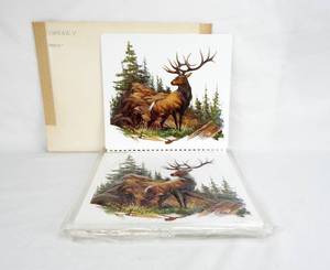 lot 52 image: Lot of 10 Vintage Fred Sweney Wapiti Elk Formcraft Vacuum Form Prints