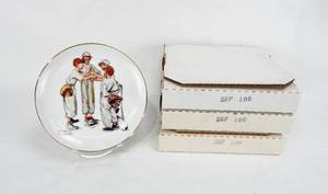 lot 63 image: Lot of 4 Vintage 1992 Norman Rockwell Choosin Up Collector Plates by Dave Grossman Collections