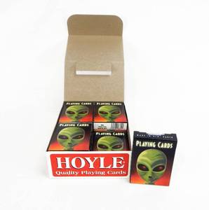 lot 47 image: Set of 12 Vintage Hoyle Alien Poker Size Playing Card Decks
