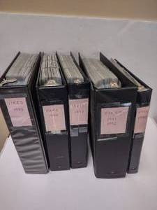 1990-1999 Minnesota Vikings Team Set Binders Including the full Minnesota Vikings Cheerleaders Set