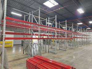 lot 270 image: Pallet Racking - Uprights (13), Cross Beams (48), Grates (48)