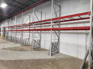 lot 275 image: Pallet Racking - Uprights (8), Cross Beams (28), Grates (28)