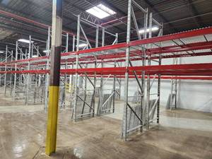 lot 278 image: Pallet Racking - Uprights (8), Cross Beams (28), Grates (28)