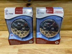 lot 36 image: PFISTER Lot of 2- Restore Polished Chrome 3-Spray Shower Heads