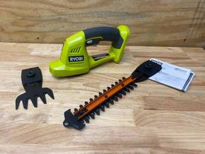lot 40 image: RYOBI P2900B ONE 18-Volt Lithium-Ion Cordless Grass Shear and Shrubber (Tool Only)