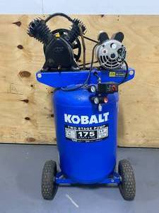 lot 89 image: KOBALT 30-Gallon Two Stage Portable Corded Electric Vertical Air Compressor
