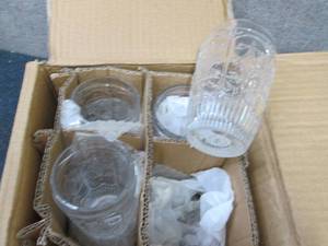 4 Cut Glass Clear Tumblers...