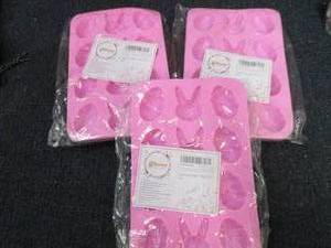 3 Sets Easter Silicone MoldsIce Cu...