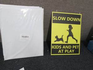 7 Slow Yard Signs...