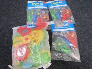 3- 3pks Scissors, Cookie Cutter Set...