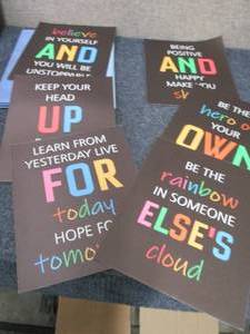 5- 6pc pks Inspirational Quotes Wal...