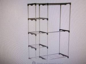 lot 28 image: Honey-Can-Do Double-Rod Freestandin...