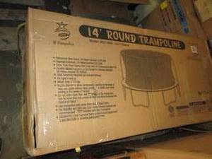 lot 60 image: 14 foot round trampoline just trapo...