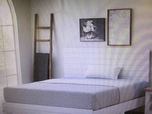 lot 116 image: Brookside Shiplap Wood Panel Platfo...
