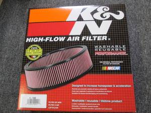 lot 155 image: new K&N E-1500 high flow air fliter...