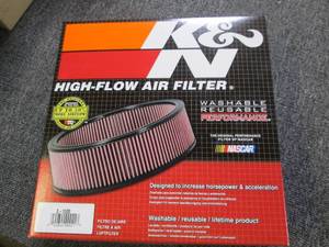 lot 157 image: new K&N E-1500 high flow air fliter...