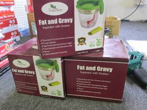 lot 237 image: 3 new fat and gravy separators with...