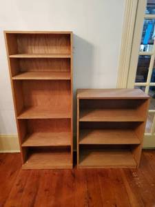 Two Wood Bookcases