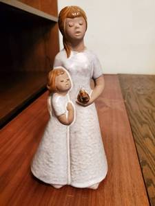 Jie Gantofta Mother and Daughter Ceramic Figurine Vannerna