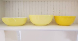 Three Pyrex Bowls