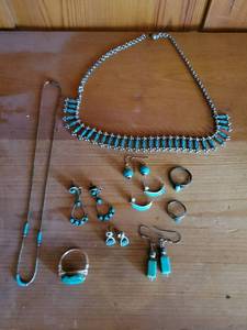 Collection Of Turquoise Or Similar Stone Jewelry
