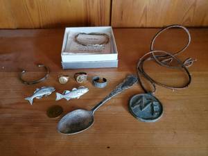 Collection Of Pewter, Gold Fill, And Other Metal Pieces