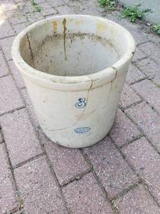 Vintage 3 Gallon Redwing Crock