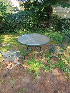 Outdoor Patio Table With Two Chairs