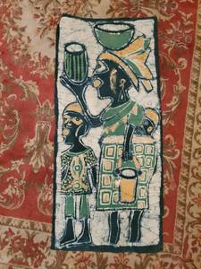 Tapestry And Oil Painted Canvis