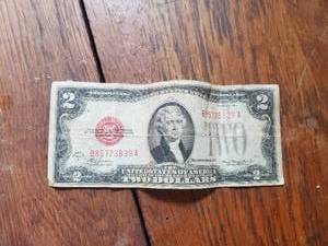 Old 1928 Series 2 Dollar Bill