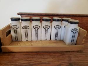 Milk Glass Spice Shakers