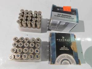 2 boxes of 357 Federal magnum 125 grain jacketed hollow point