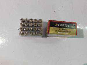 Box of Federal 45 auto 230 grain hydra shok shells