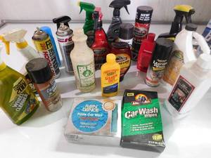 Box of car wash and wax products