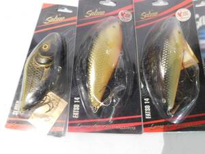 4 Salmo lures and 1 Tiger Tube