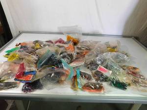 half a tote of plastics for fishing