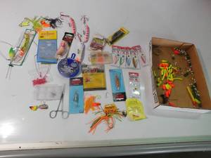 Flat of fishing tackle