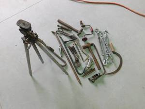 Surveyer tripod and tools