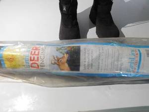 Winter boots and deer fencing