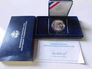 Smithsonian Institution 150th Anniverary Commemorative coin