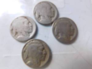 4 Buffalo head nickels