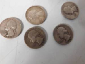 5 - silver quarters