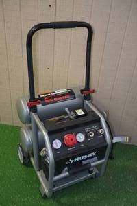 lot 4 image: Husky Silent Twin Tank Air Compressor -4.5 Gallons, 175 PSI