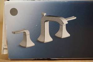 lot 120 image: Kohler Rubicon 8 Widespread Bathroom Faucet - Polished Chrome