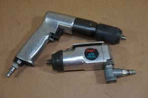 lot 63 image: Ingersoll Rand 12 Air Drill and 38 Air Butterfly Impact
